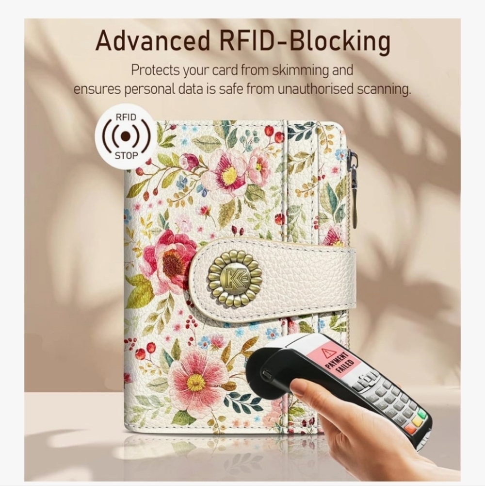 Floral RFID-Blocking Wallet